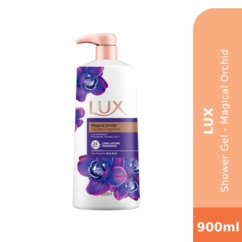 LUX Shower Gel 900ml - Magical Orchid Long Lasting Lux Body Wash, Sabun Badan, Sabun Mandi Wangi Tahan Lama
