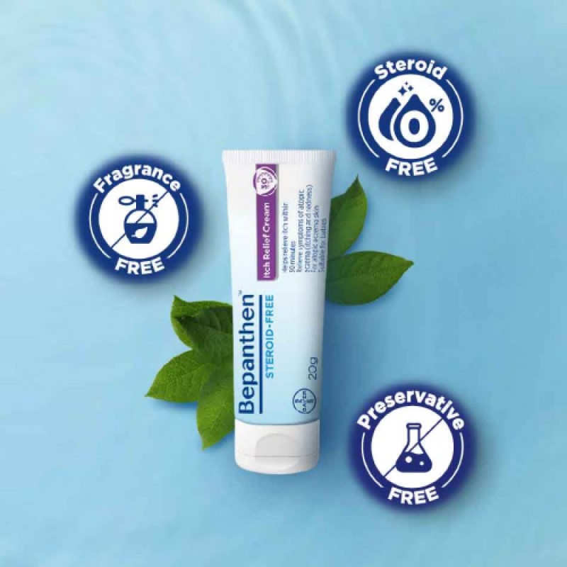 BEPANTHEN Itch Relief Cream 20g for Itchy Skin Cream, Krim Gatal, Ubat Gatal kulit, Cream Gatal Kulit