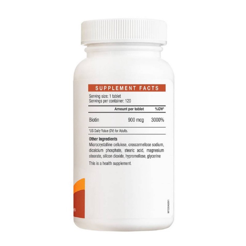LAC Biotin 900mcg Tablet 120's With Biotin For Hair Supplement, Nail, Skin Supplement, Biotin Supplement