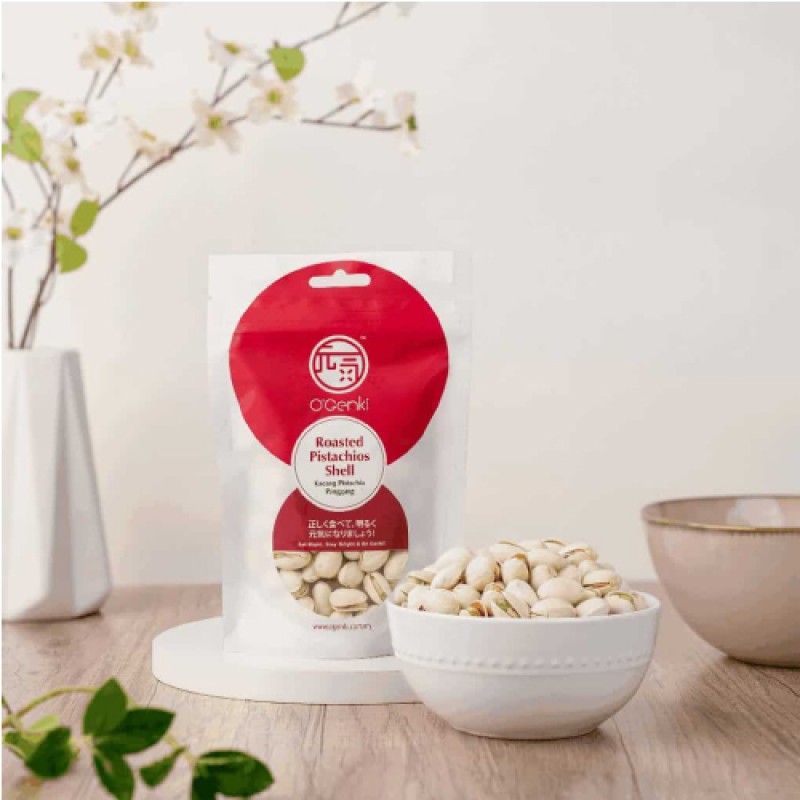 O'GENKI Roasted Pistachios 110g with Shell, Nut, Kekacang, Nuts, Kacang for Snacks, Keropok, 零食