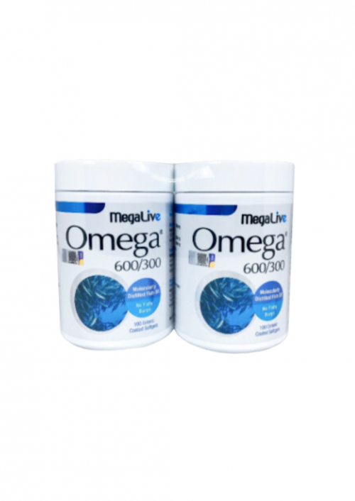 MEGALIVE Omega 600/300 (100's x2) - Supplement , Well Being , Healthy Supplement