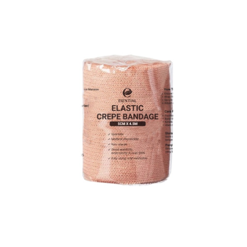 ESENTIAL Elastic Crepe Bandage 5cm x4.5m -Medical Supplies, Bandage, 绷带