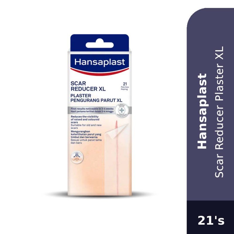 HANSAPLAST Scar Reducer XL Plaster 21's for Scar, Birth Scar, Scar Tape, Scar Patch, Hilangkan Parut, Plaster Luka