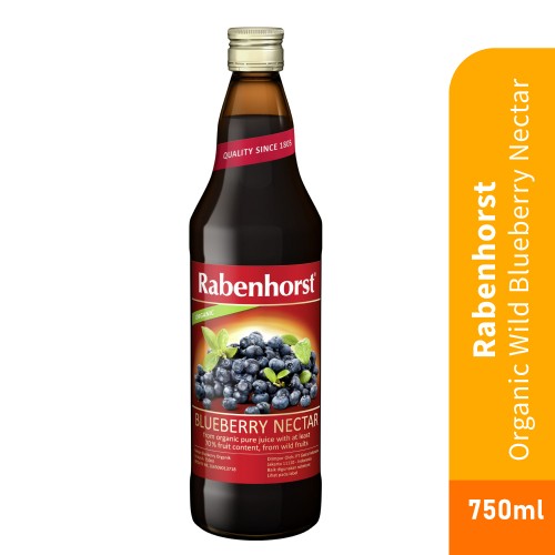 RABENHORST Organic Wild Blueberry Nectar 750ml- Beverage, Juice, Blueberry