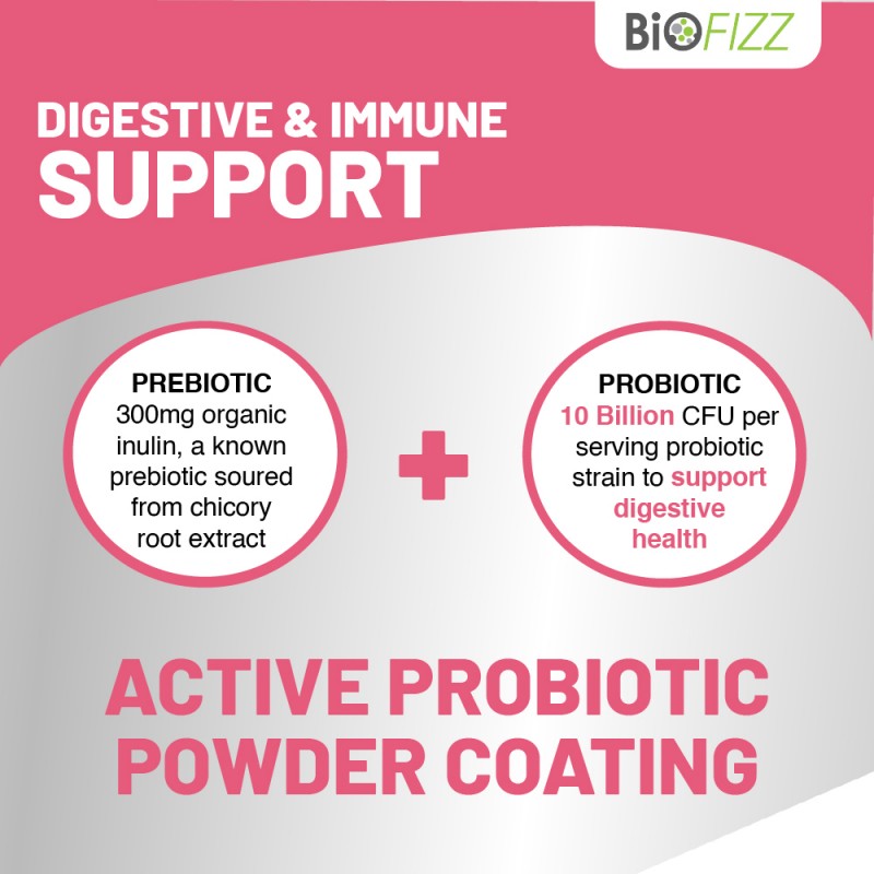 BIOFIZZ Magpro Magnesium & Probiotics Gummies 2.5g x 60's for Gut Health, Sleep, Probiotic Supplement, Gummy, 软糖