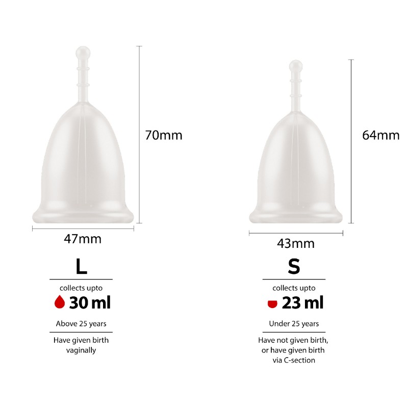 PURE COMFORT Menstrual Cup 30 ml With L -Feminine, Menstrual Cup , 月经杯