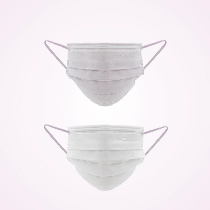 MEDICOS 4Ply Hydrocharge 4Ply Face Mask 50’s Regular Fit M/L Size- Mask , 4 Ply Mask , Face Mask