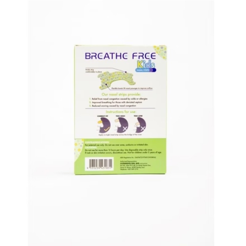 BREATHE FREE Nasal Strips Kids 10's - Nasal Strip, Snoring, Snore Stopper