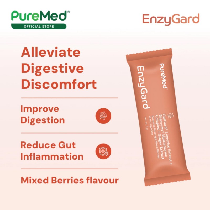 PUREMED Enzygard 30's- Digestive,Gut Health, Sachet