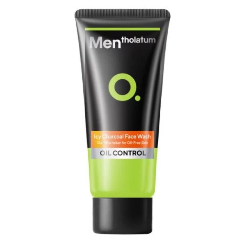 MENTHOLATUM Men Icy Charcoal Face Wash 50g- Facial Cleanser, Face Wash Men, Oil Control