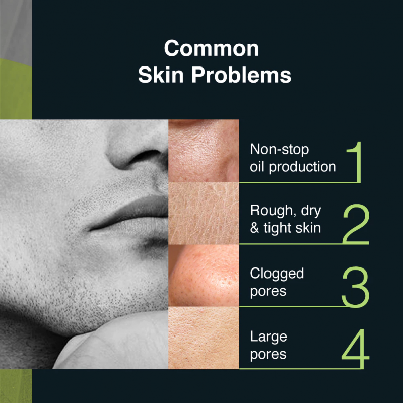 MENTHOLATUM Men Icy Charcoal Face Wash 50g- Facial Cleanser, Face Wash Men, Oil Control