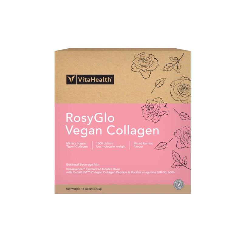 VITAHEALTH Rosyglo Collagen 2.5g X 14's with Collagen Peptide, Collagen Drink, Collagen Supplement