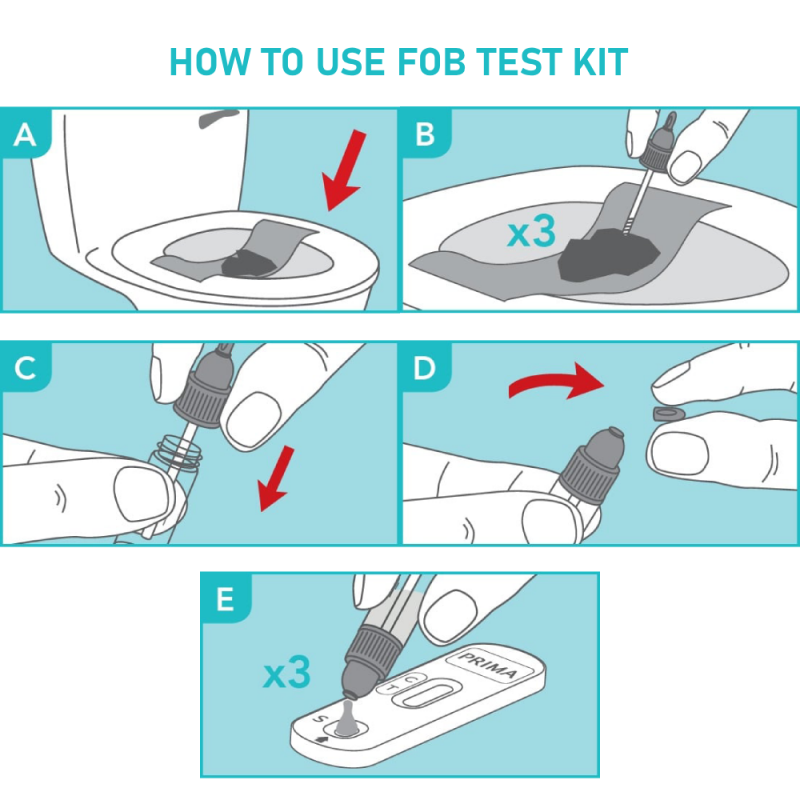 Bowel FOB Home Test Kit 1's For Fecal Occult Blood