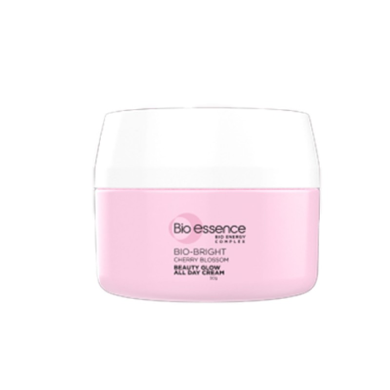BIO ESSENCE Bio-Bright Beauty Glow All Day Cream 30g Moisturizer, Whitening Cream, Cherry Blossom