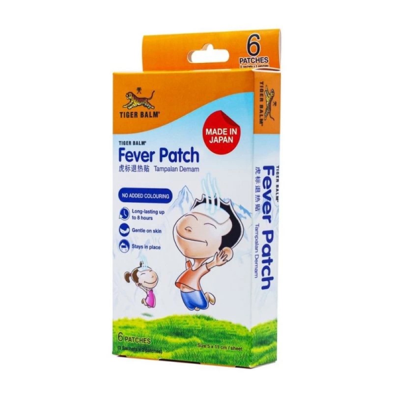 TIGER BALM Fever Patch 3 X 2's with Menthol, Cool Fever, Cooling Patch, Patch for Fever