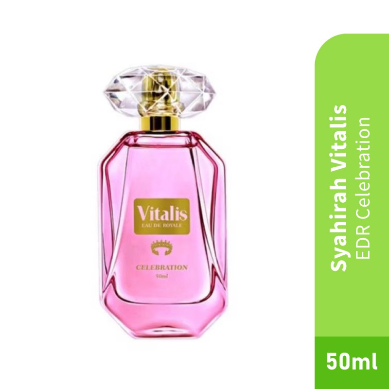 SYAHIRAH Vitalis EDR Celebration 50ml with Floral, Rose, Berry Fragrance, Perfume, Pewangi, 香水