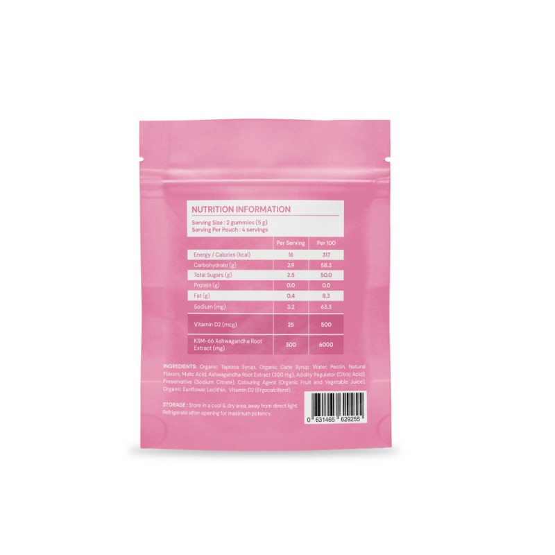 BIOFIZZ Chill Chew Ashwagandha Gummies 2.5g X 8's for Relax, Sleep, Stress, Gummy, Gummy Halal, 软糖