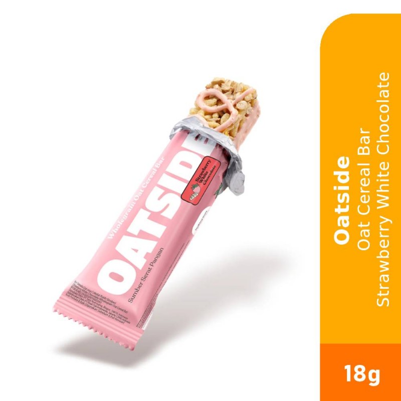 OATSIDE Cereal Bar 18g - Strawberry White Chocolate, Oatside Bar, Snacks, Energy Bar, Protein Bar, 零食