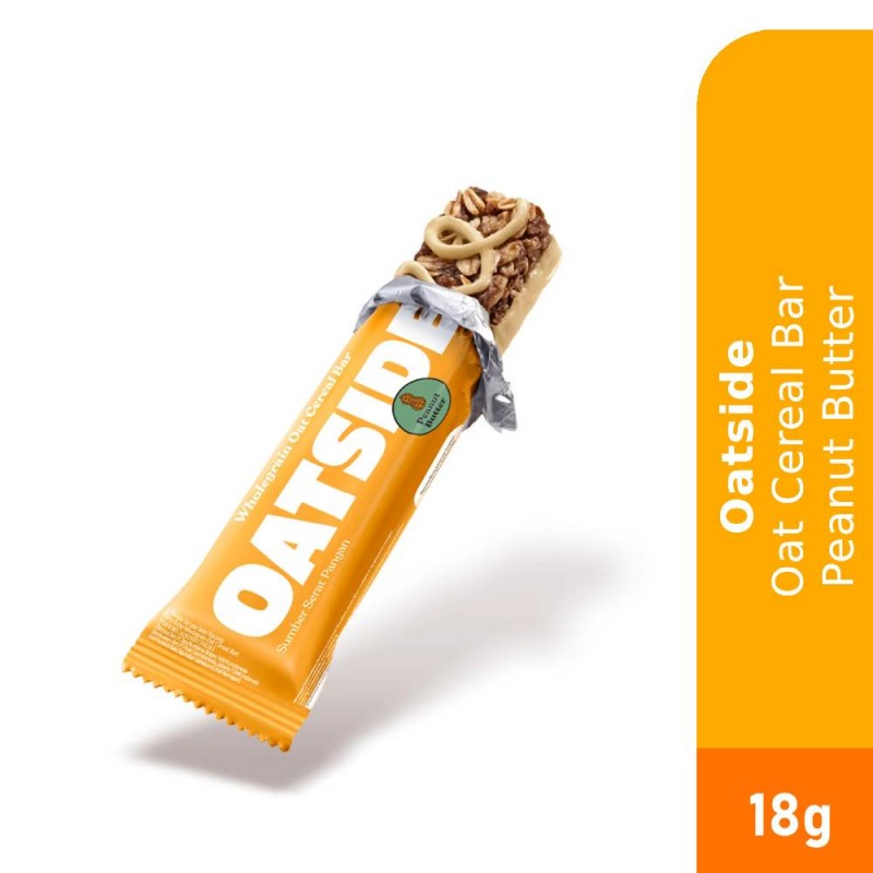 OATSIDE Cereal Bar 18g - Peanut Butter, Oatside Bar, Snacks, Energy Bar, Protein Bar