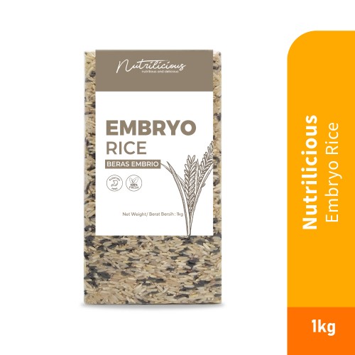 NUTRILICIOUS Embryo Rice 1kg Brown Rice, Beras Perang, Rice, Beras Perang Diet, 糙米