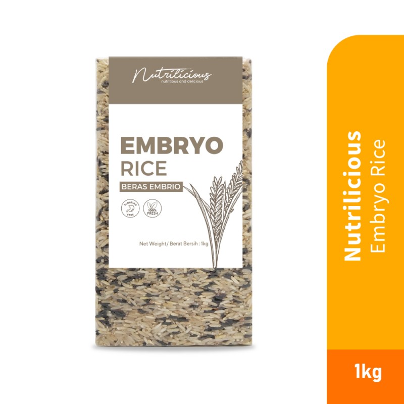 NUTRILICIOUS Embryo Rice 1kg Brown Rice, Beras Perang, Rice, Beras Perang Diet, 糙米