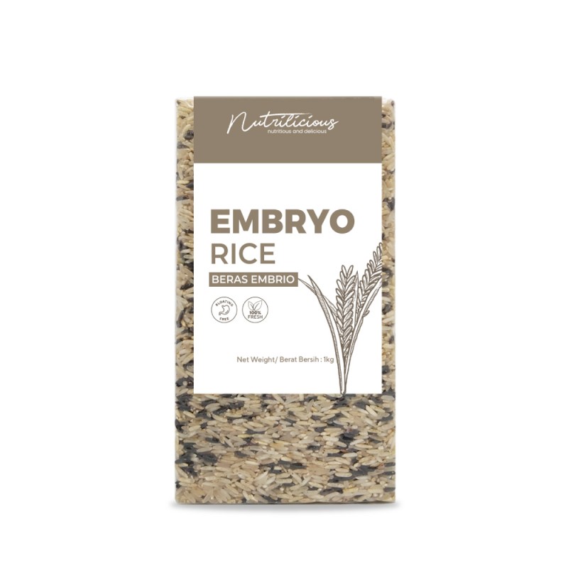 NUTRILICIOUS Embryo Rice 1kg Brown Rice, Beras Perang, Rice, Beras Perang Diet, 糙米