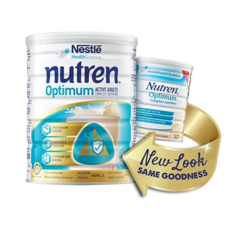 NUTREN Optimum Cereal 400g for Adult Milk, Protein Milk, Susu Nutren Optimum, Susu Protein, Whey Protein