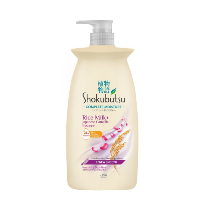 SHOKUBUTSU Body Wash Complete Moisture 850g - Renew Smooth, Sabun Badan, Sabun Mandi Tahan Lama, 沐浴露