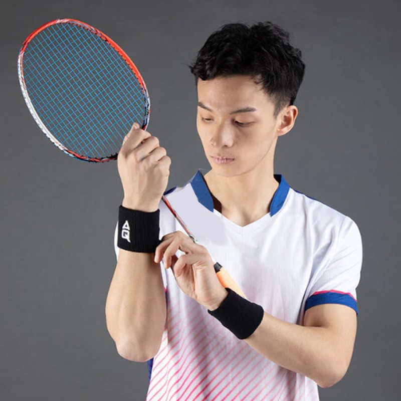 AQ SUPPORT Sweatband - Black/Grey (F19001) Wristband Sports, Wrist Support