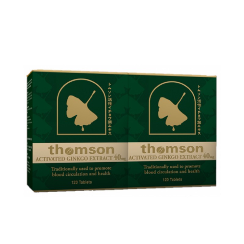 THOMSON Ginkgo 40mg 2 X 120's for Blood Circulation Supplement, Nerve Supplement, Ubat Saraf