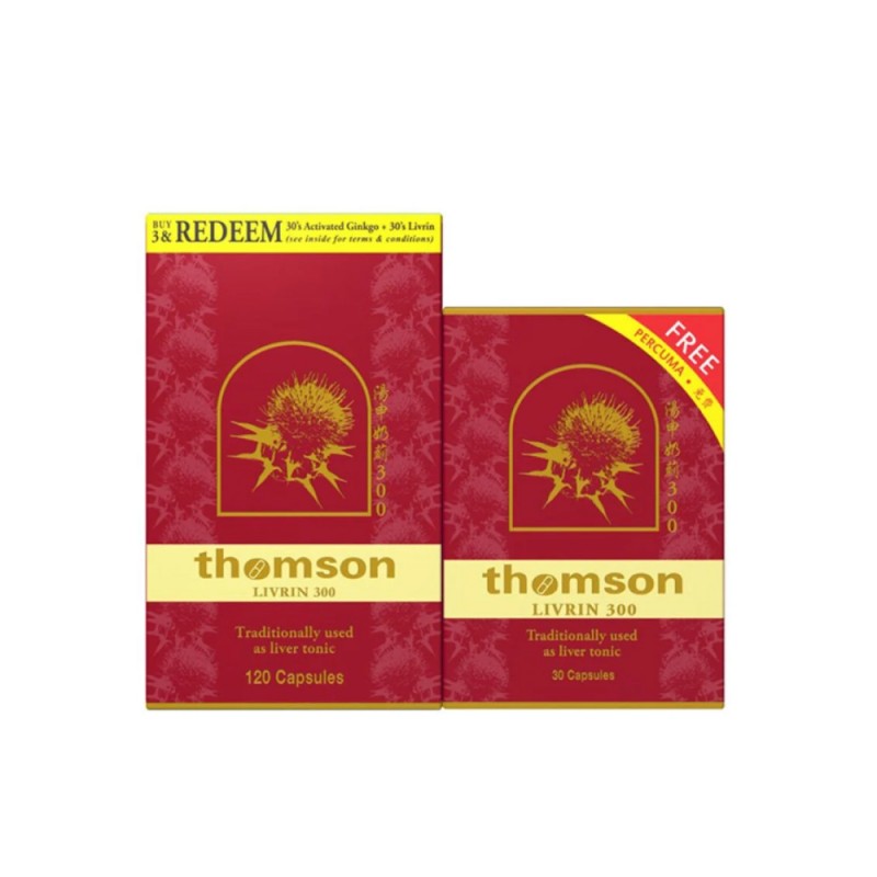 THOMSON Livrin 120 + 30's for Liver Detox, Liver Supplement, Milk Thistle