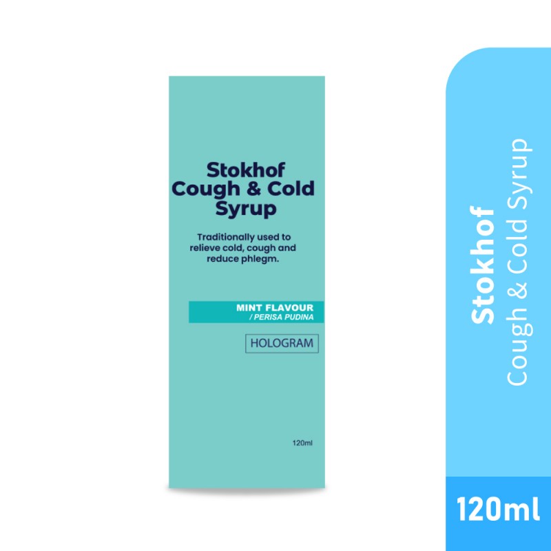 STOKHOF Cough & Cold Syrup 120ml Ubat Batuk, Ubat Selsema, Ubat Sakit Tekak, Cough Syrup, Cough Relief