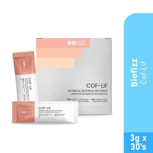 BIOFIZZ Cof-Lif 3g X 30's for Ubat Selsema, Ubat Batuk, Cough Relief, Ubat Sakit Tekak
