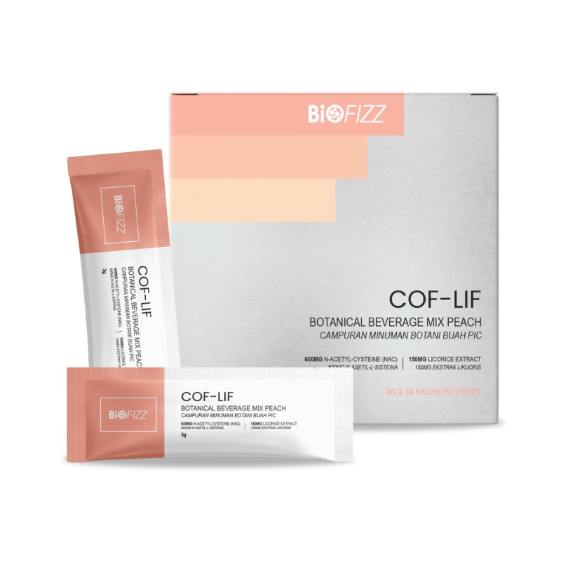BIOFIZZ Cof-Lif 3g X 30's for Ubat Selsema, Ubat Batuk, Cough Relief, Ubat Sakit Tekak