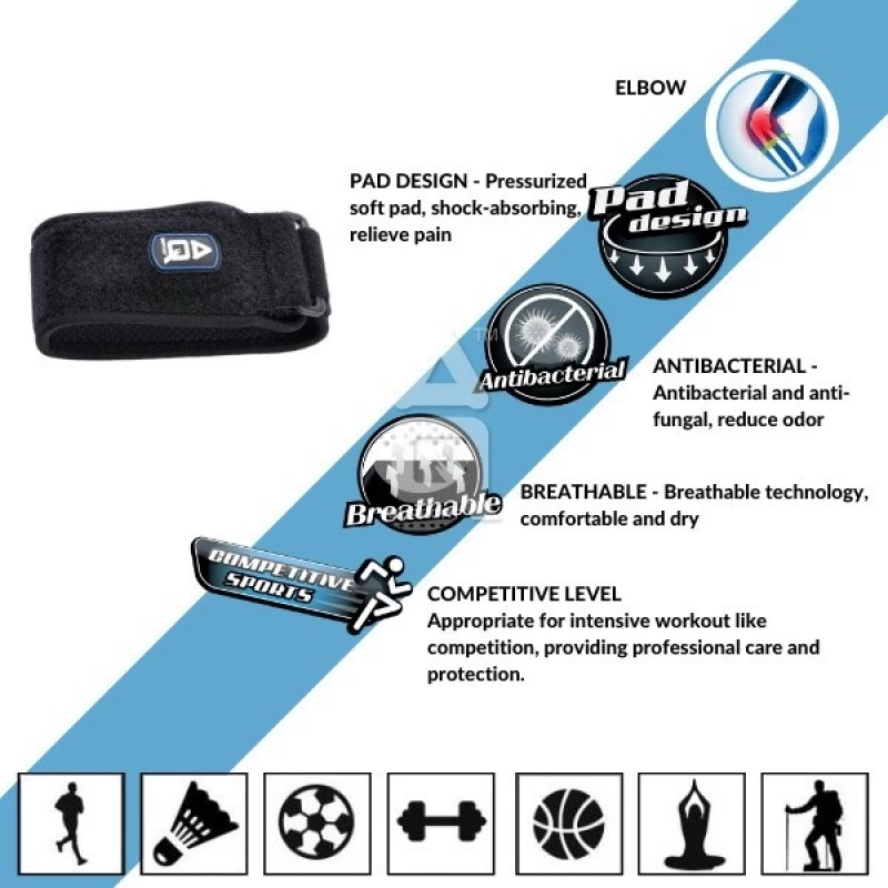 AQ Elbow Support Arm Support for Tennis Elbow Support, Golf Elbow Support, Elbow Guard 5081SP