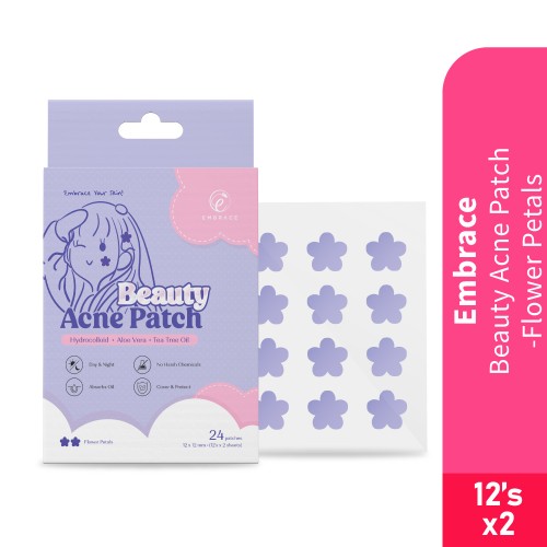 EMBRACE Beauty Acne Patch 12's X 2 - Flower Petals Pimple Patch, Patch Jerawat, Patch Acne, Ance Patch, 痘痘贴