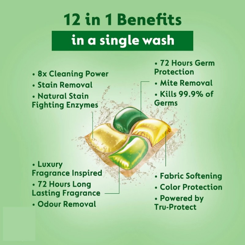 DETTOL Laundry Pod 18's - Citrus Rose for Capsule Detergent, Sabun Basuh Baju, Detergent Capsule, 洗衣粉