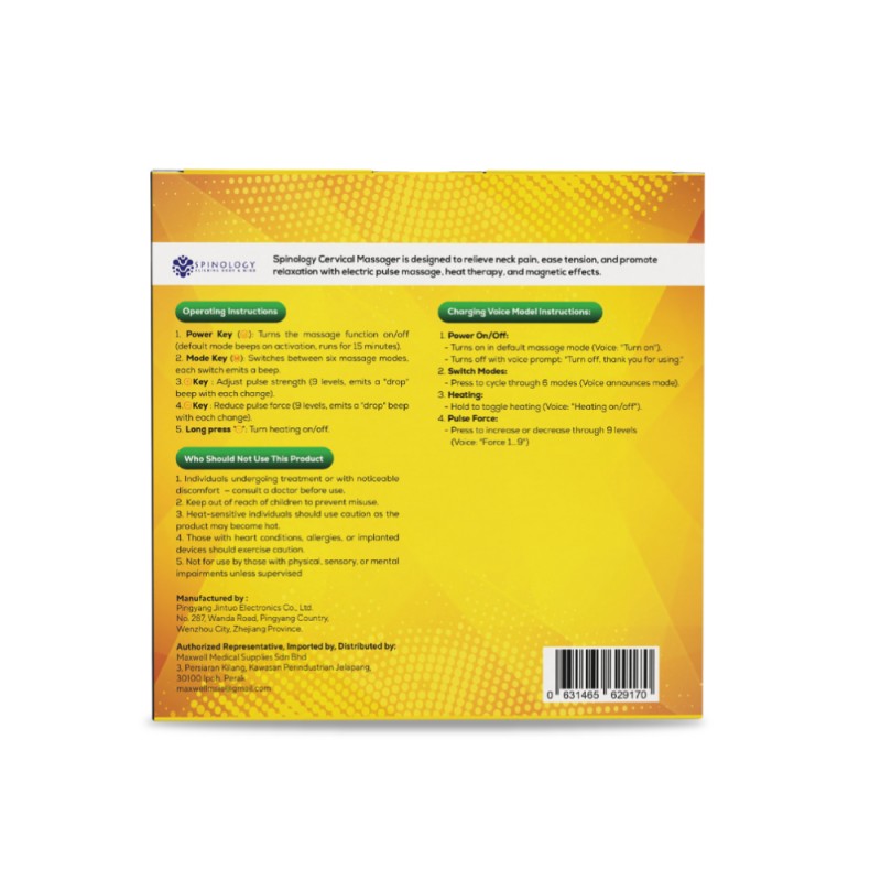SPINOLOGY Neck Message JT-809 for Neck Massage Tool, Mesin Urut, Urut Elektrik, Alat Urut, 按摩器