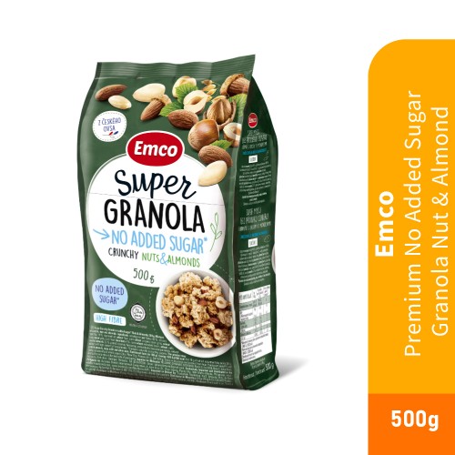 EMCO Premium Granola Sugar Free Nut & Almond 500g Snack Halal, Kekacang, Keropok, Snacks, Kudap Kudap, 零食