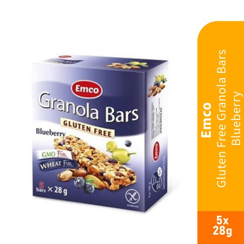 EMCO Gluten Free Snack Granola Bar Blueberry 28g X 5's for Energy Bar, Snacks, Protein Bar, 零食