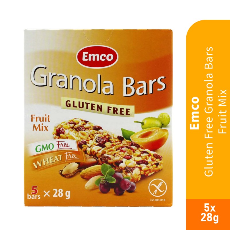 EMCO Gluten Free Snack Granola Bar Fruit Mix 28g X 5's for Energy Bar, Snacks, Protein Bar, 零食