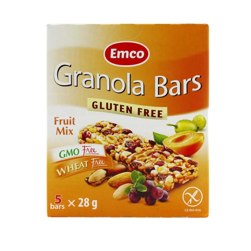 EMCO Gluten Free Snack Granola Bar Fruit Mix 28g X 5's for Energy Bar, Snacks, Protein Bar, 零食