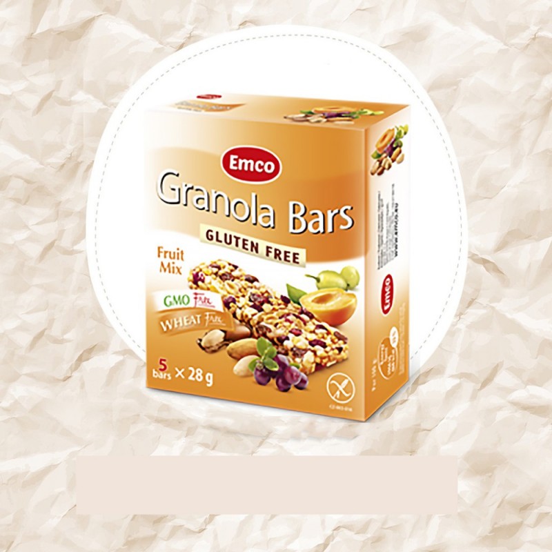 EMCO Gluten Free Snack Granola Bar Fruit Mix 28g X 5's for Energy Bar, Snacks, Protein Bar, 零食
