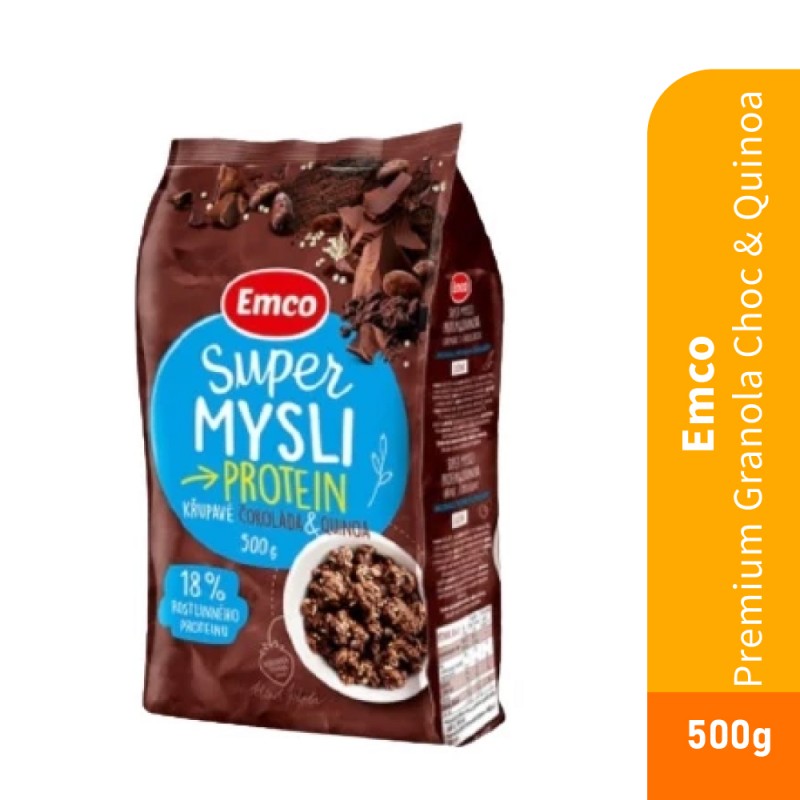EMCO Premium Granola Choc & Quinoa 500g Snack Halal, Kekacang, Keropok, Snacks, Kudap Kudap, 零食