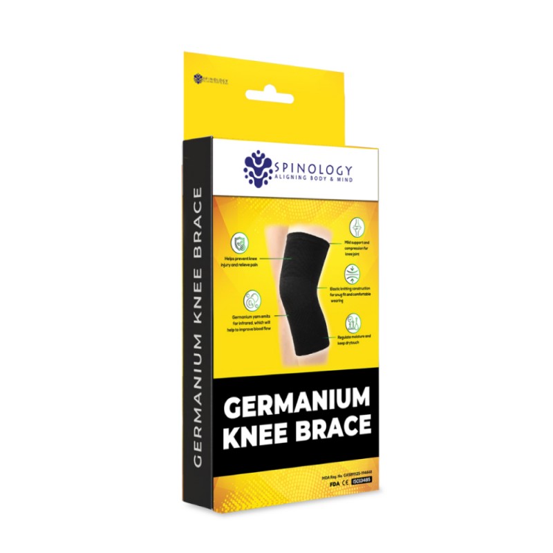 SPINOLOGY Germanium Knee Brace - M for Guard Lutut, Knee Guard Support, Knee Pad, Lutut Support, 护膝