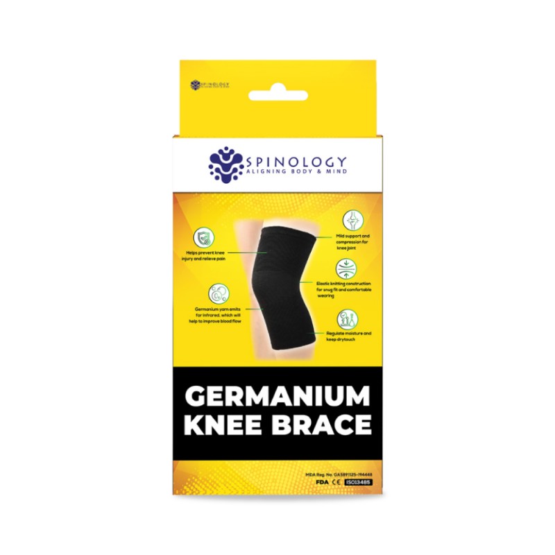 SPINOLOGY Germanium Knee Brace - L for Guard Lutut, Knee Guard Support, Knee Pad, Lutut Support, 护膝