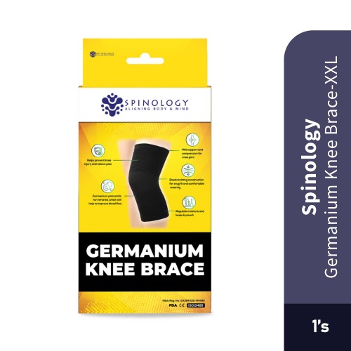 SPINOLOGY Germanium Knee Brace - XXL for Guard Lutut, Knee Guard Support, Knee Pad, Lutut Support, 护膝