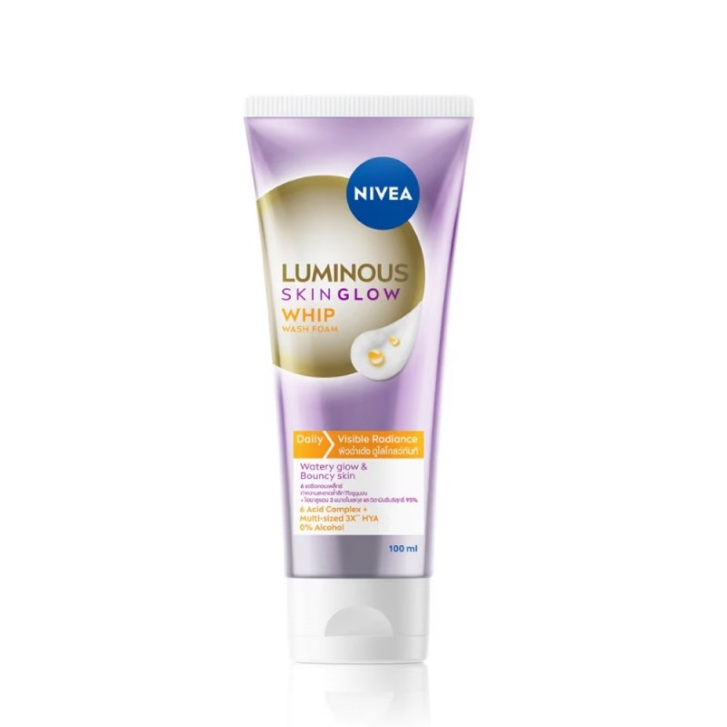 NIVEA Face Care Luminous Whip Foam 100ml for Face Wash, Facial Wash, Facial Cleanser, Pencuci Muka