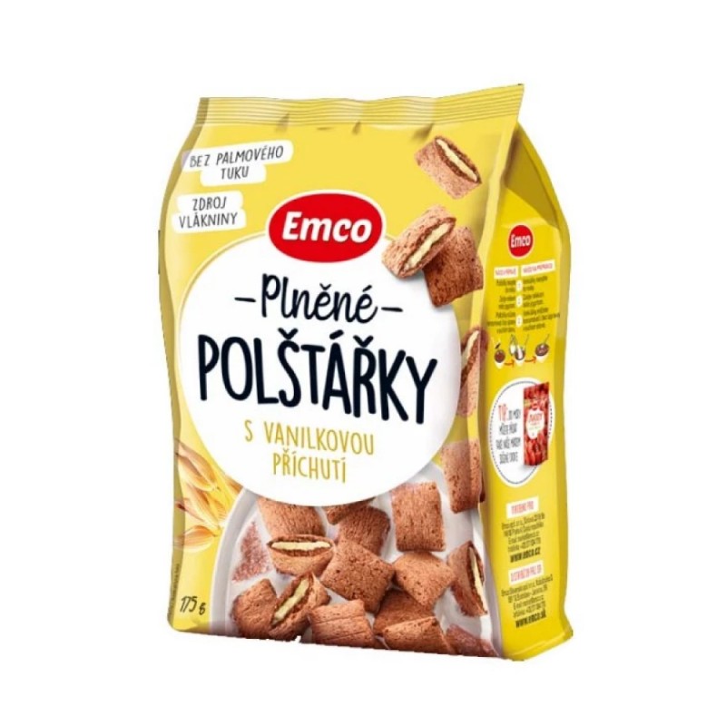 EMCO Pillow Biscuit Vanilla 175g Biskut Bantal, Snack Halal, Keropok, Jajan, Makanan Ringan, 零食