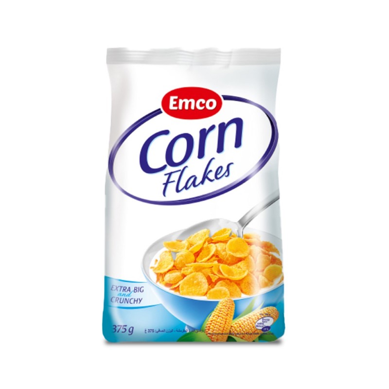 EMCO Cornflakes 375g for Cereal, Cornflake, Cereal Breakfast, Cornflakes Crunchy, Jagung, Snacks